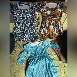 Girls 3 pack dresses